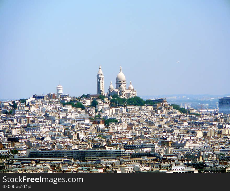 Sacre Coeur from the Eiffel Tower