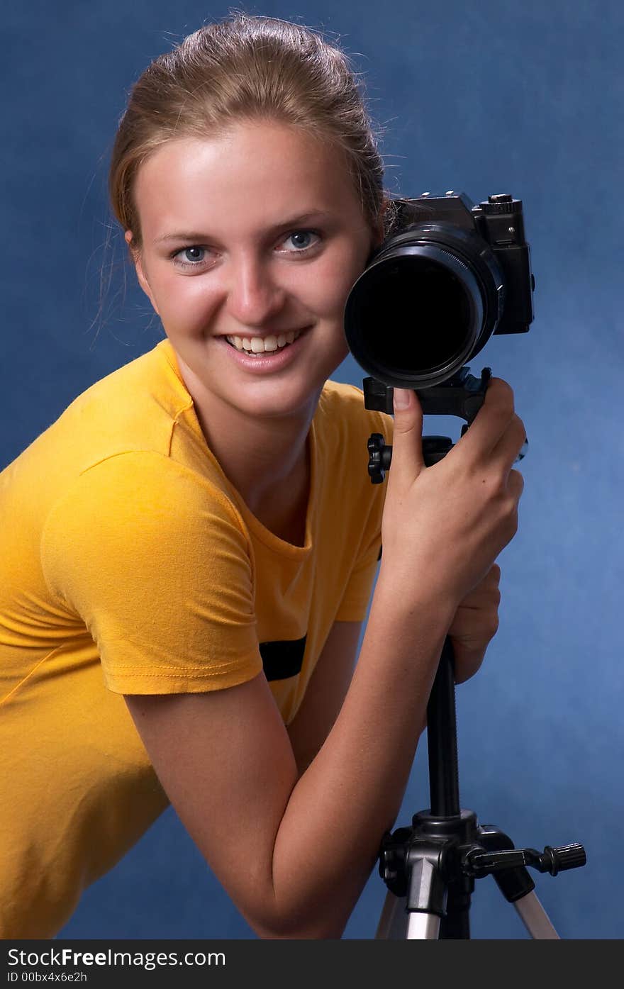 Russian girl with a photo camera 4