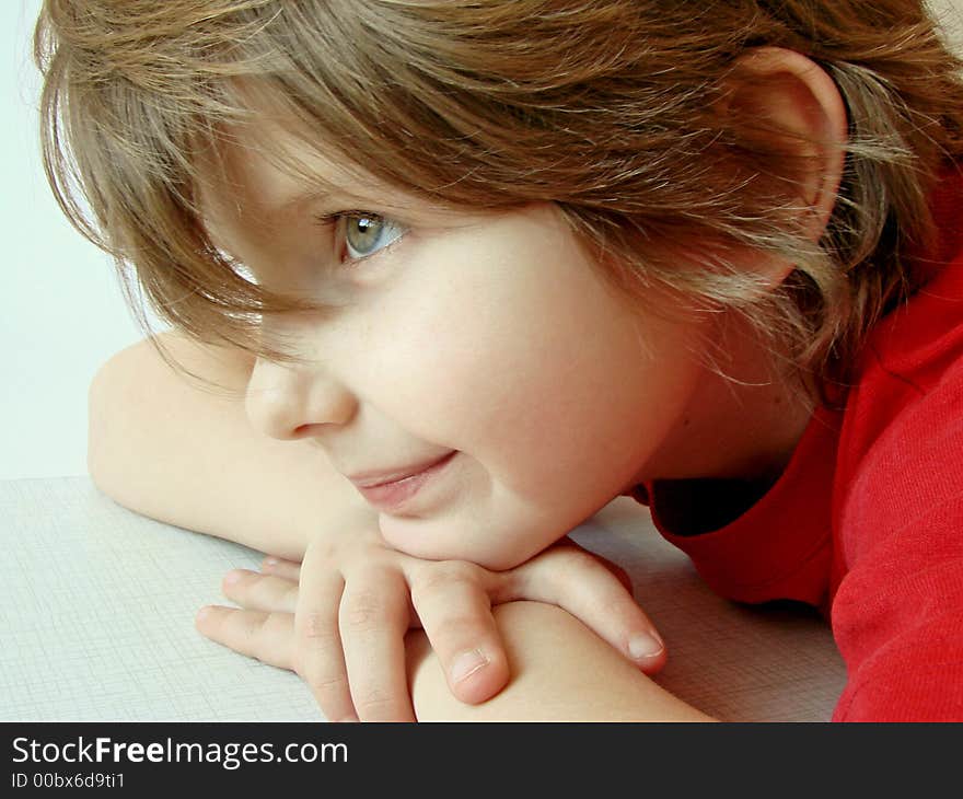 Little pretty smiling girl portrait