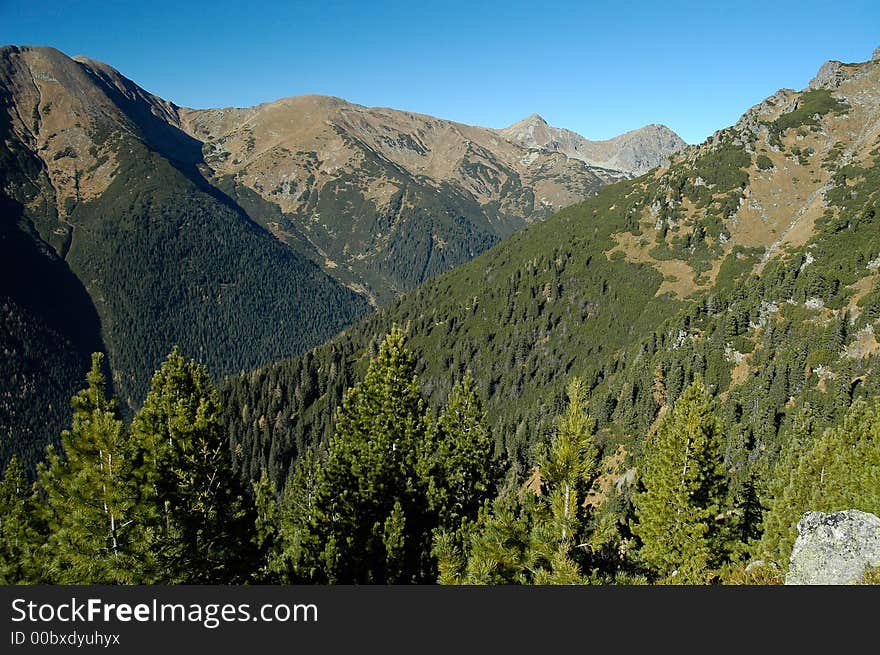 The High Tatras mountains scenery. The High Tatras mountains scenery