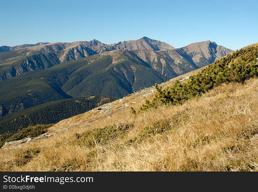 The West Tatras mountains scenery. The West Tatras mountains scenery