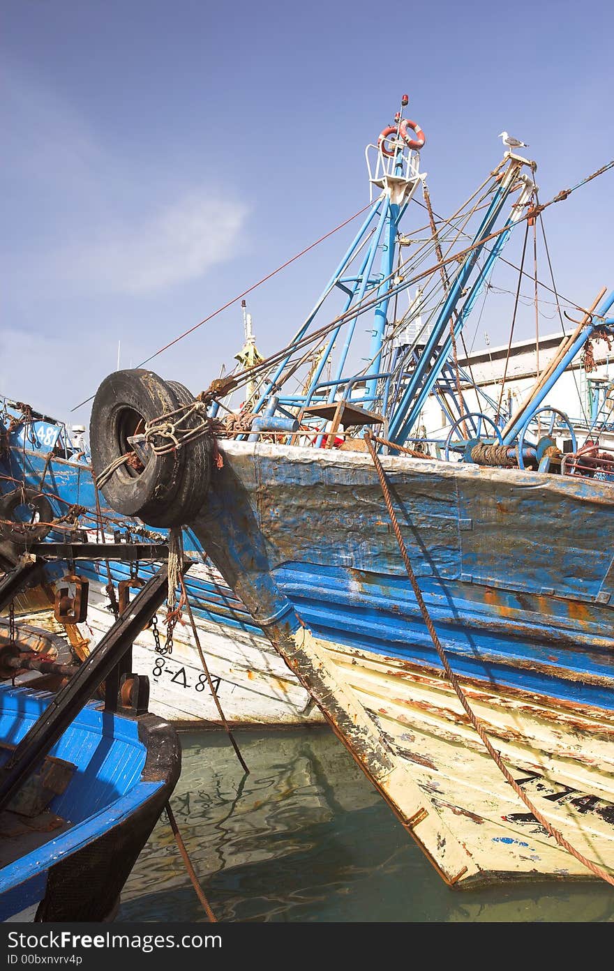 Old fishing boats in Agadir, Morocco (very sharp). Old fishing boats in Agadir, Morocco (very sharp)