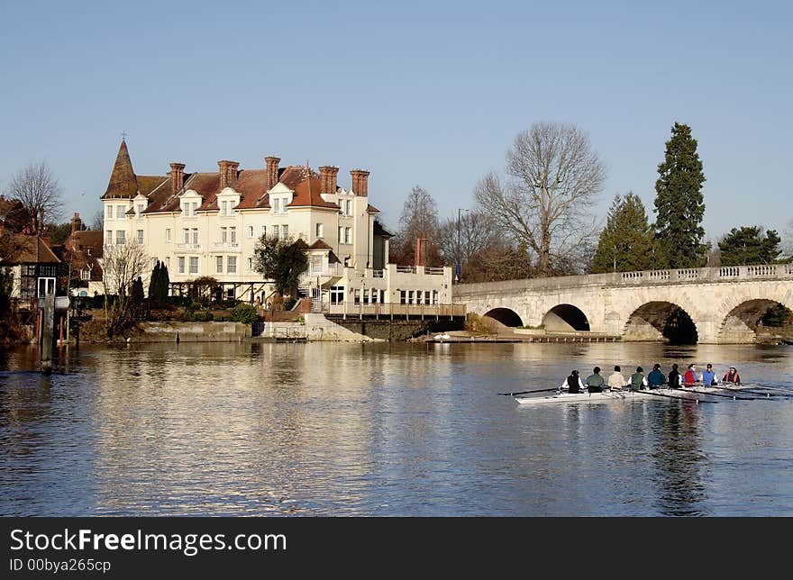 Historic Hotel And Road Bridge