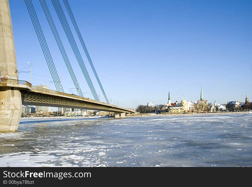 Kind On Riga In Winter