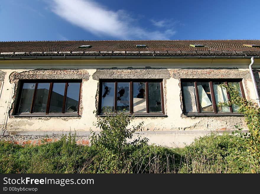 Picture of a fall into ruin building in Linz, Austria. Picture of a fall into ruin building in Linz, Austria.