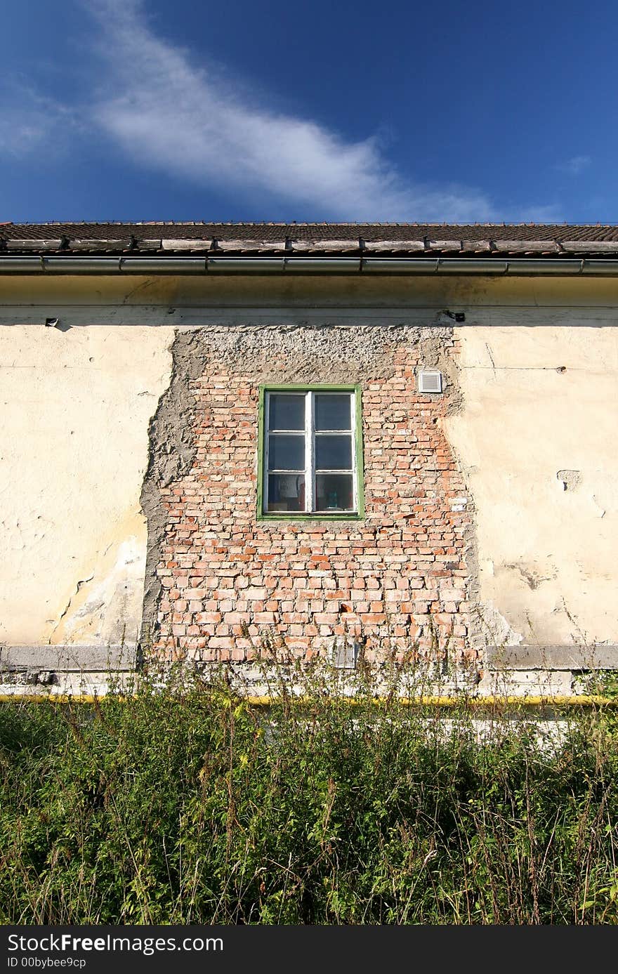 Old facade with windows