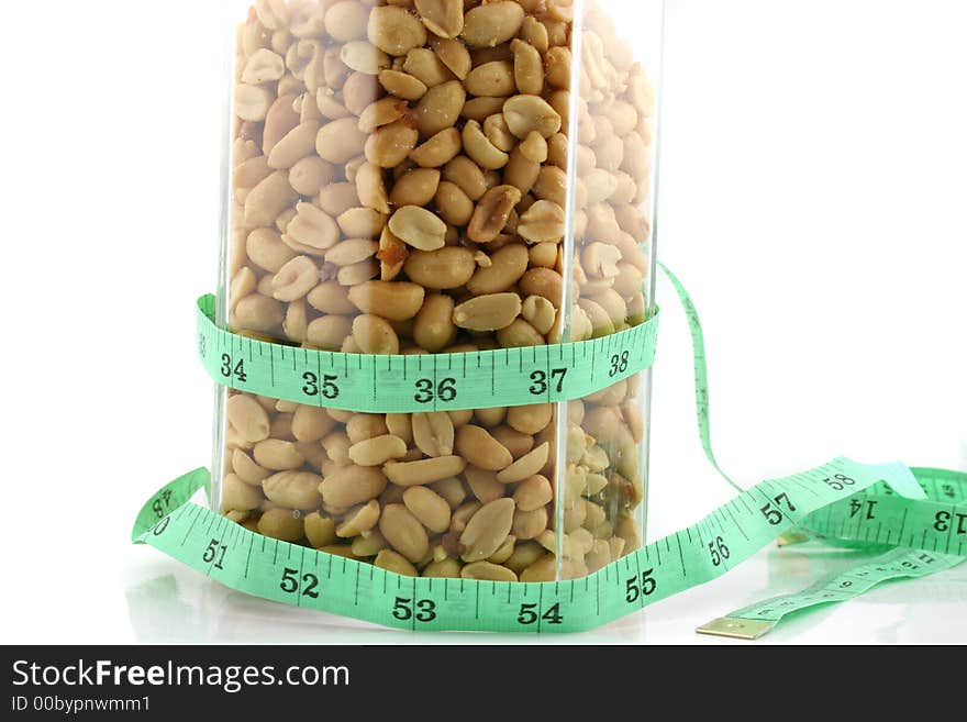 Peanuts in a Jar with Tape Measure 2