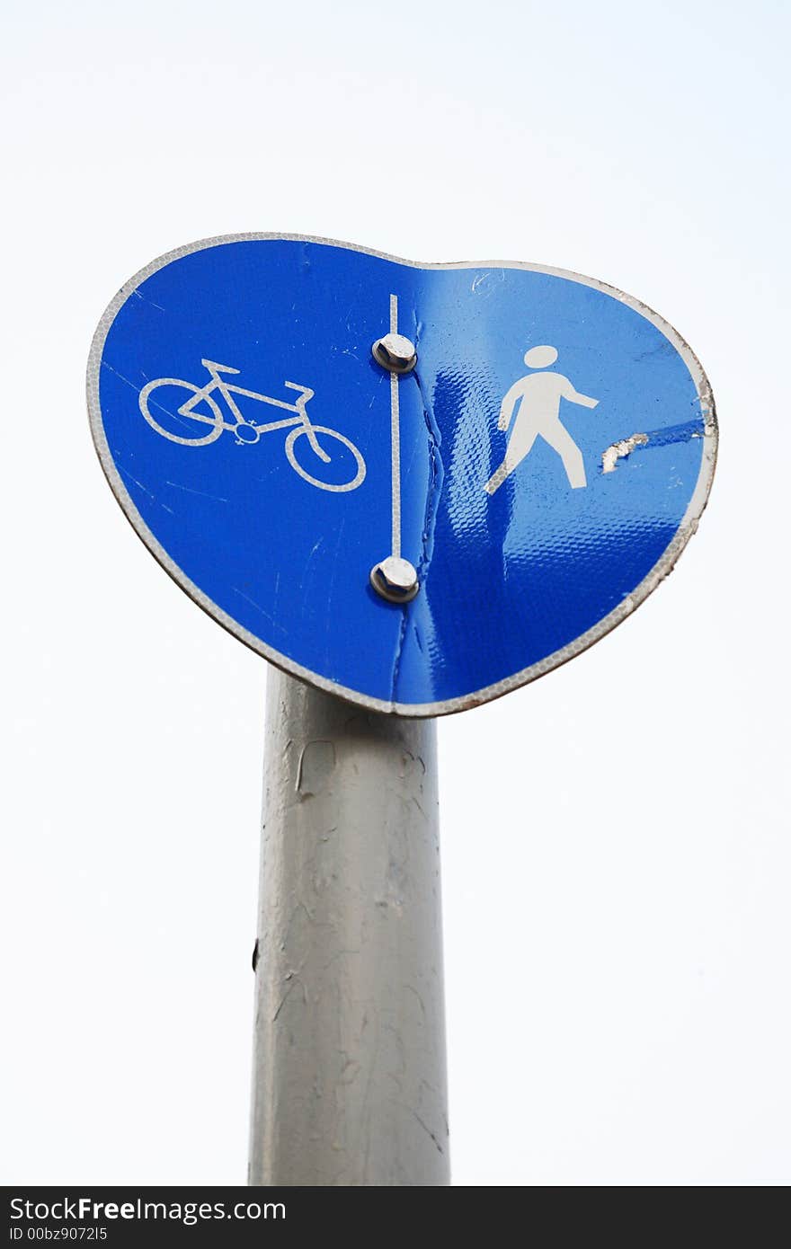 Cyclist and pedestrian signage