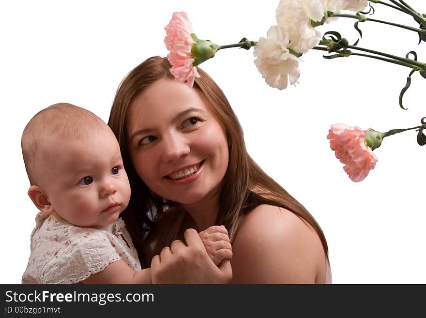 Mother with little daughter