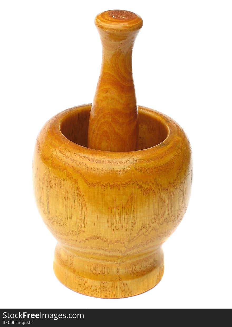 Wooden Mortar and Pestle