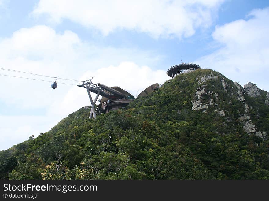 Cable car station at the top of Mount Mat Cincang, on Langkawi Island, Malaysia. Cable car station at the top of Mount Mat Cincang, on Langkawi Island, Malaysia.