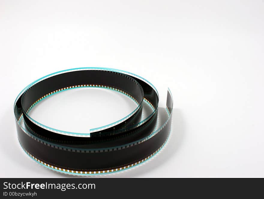 Cut strip of 35mm motion picture film