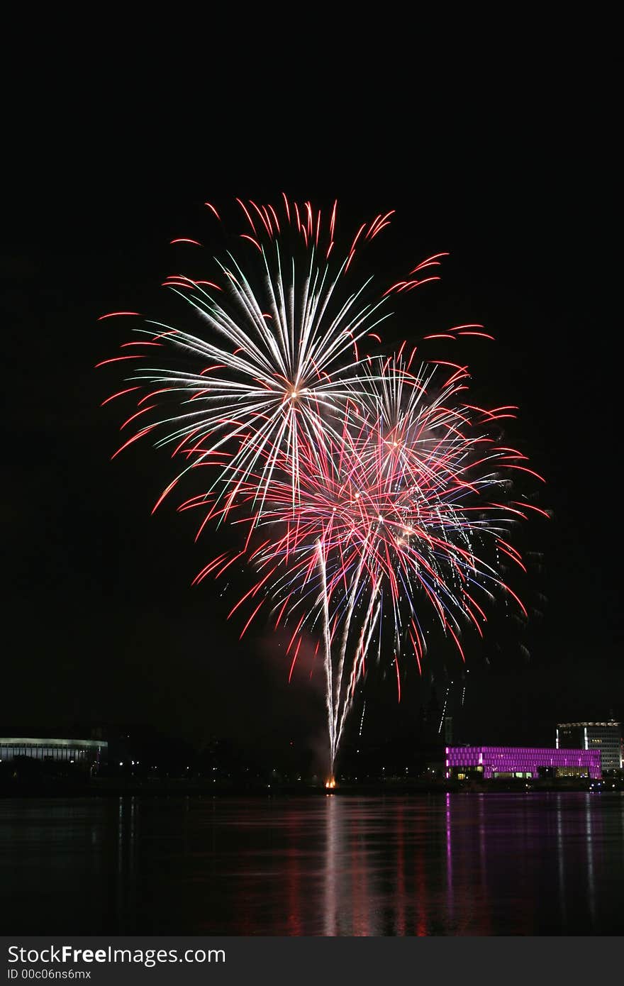 Fireworks over the danube in Linz, Austria 17