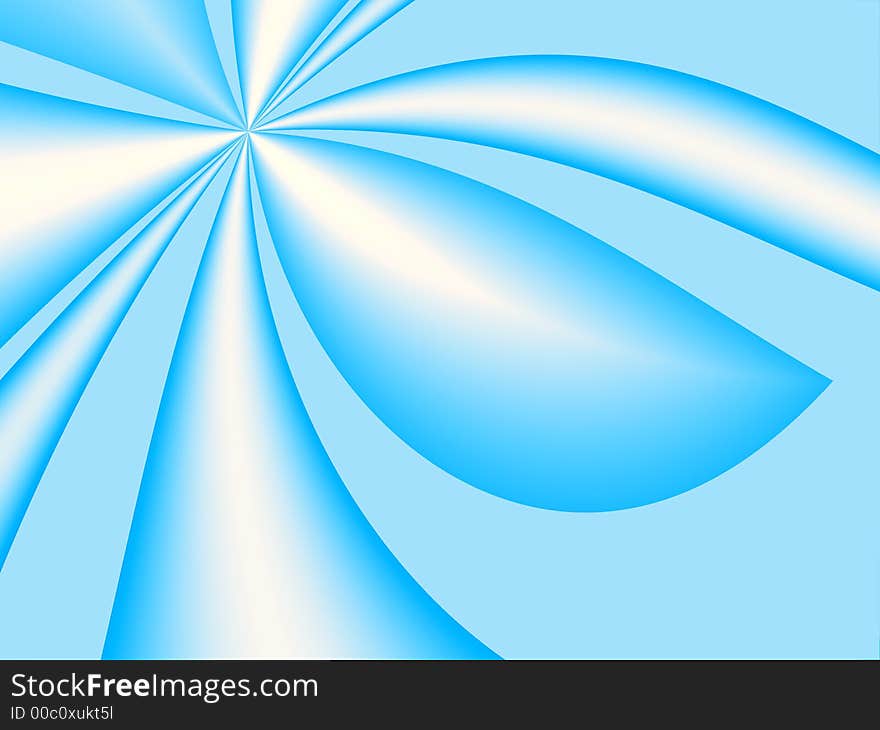 Abstract waves, overflowing the tints of blue color on a white background