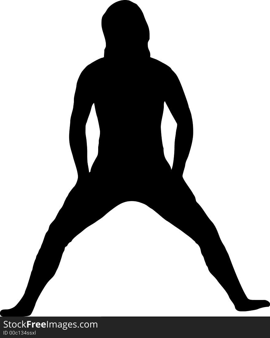 Illustration of a fitness silhouette