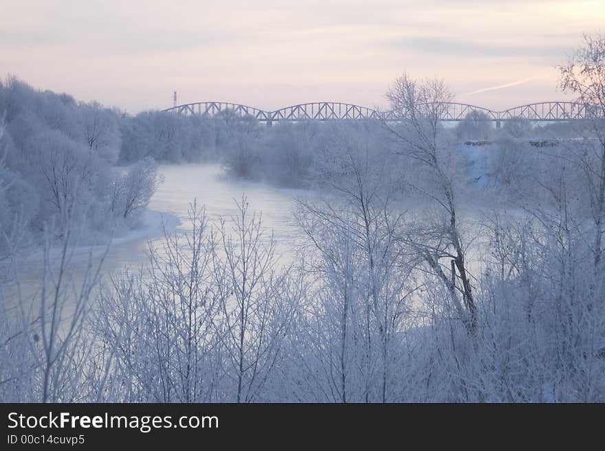 Winter morning river