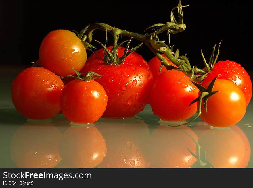 Red freshness on the kitchen table. Red freshness on the kitchen table