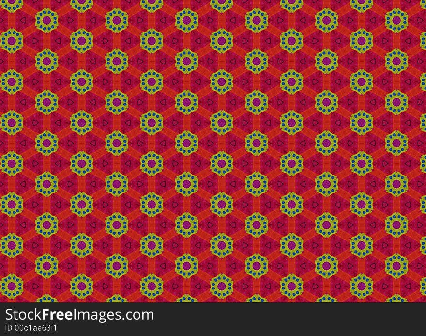 Tacky Green Red Circle Pattern