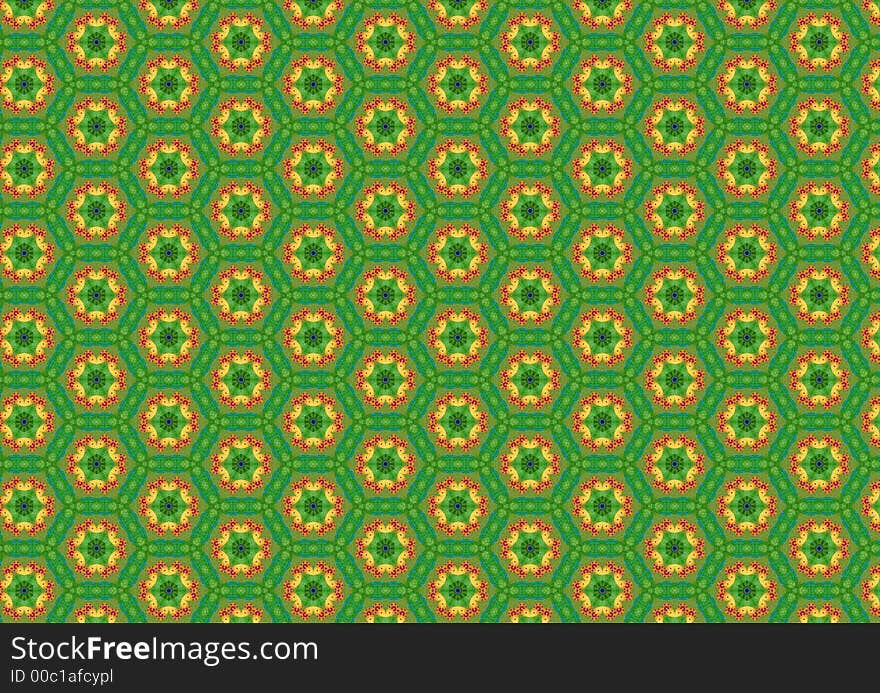 Green Yellow Circles Pattern