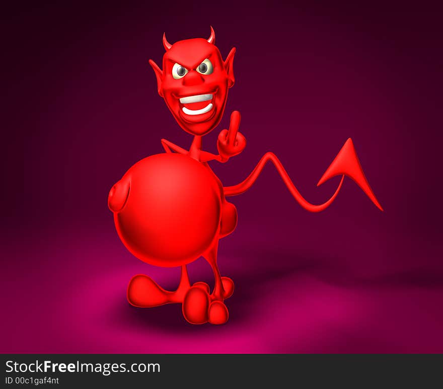 Angry devil, 3d generated picture