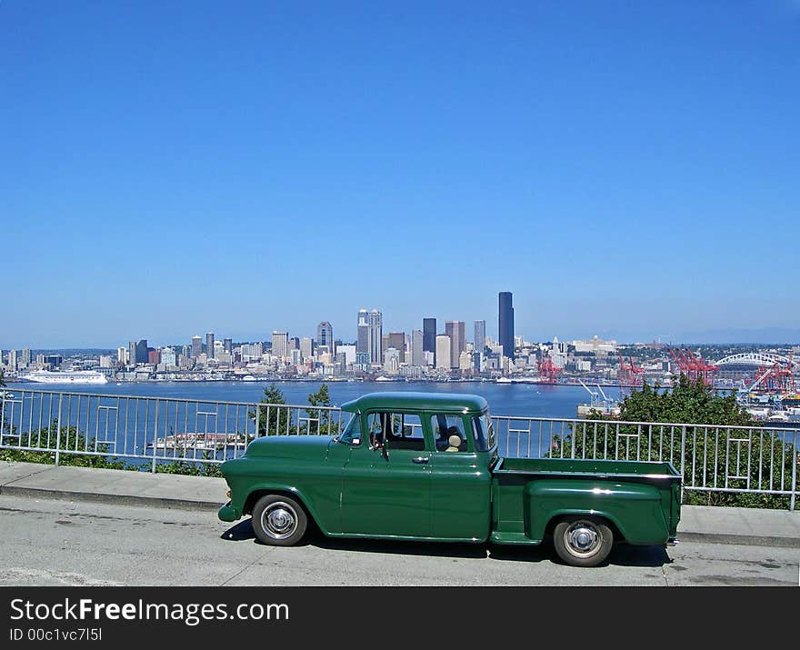 1955 Chevy pickup in West Seattle. 1955 Chevy pickup in West Seattle