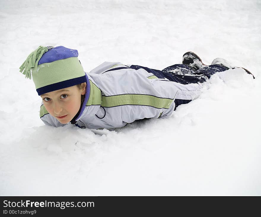 Kid In Snow