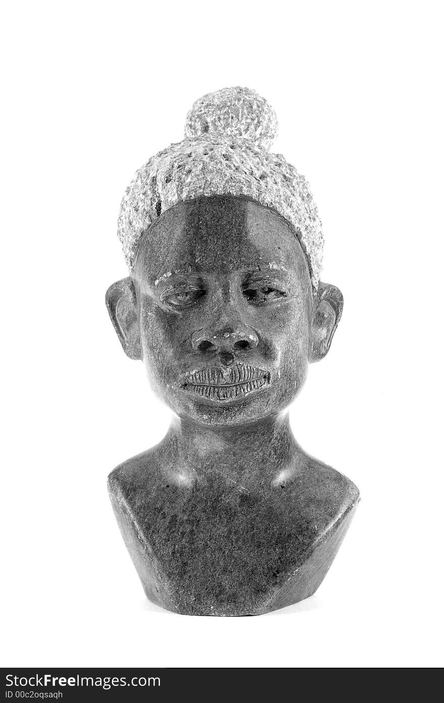 Statue against white background. isolated, african. Statue against white background. isolated, african