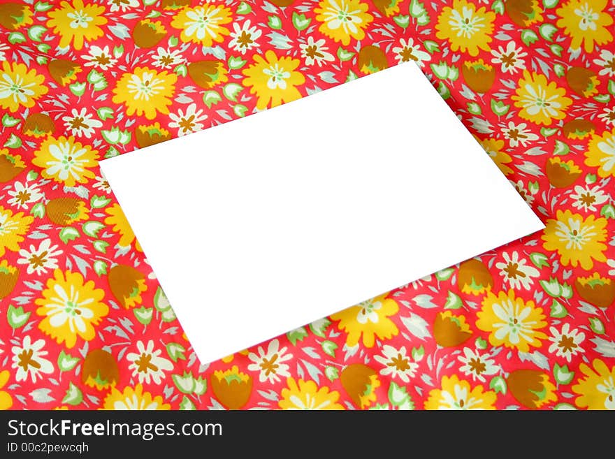 Card. the flowered background. color