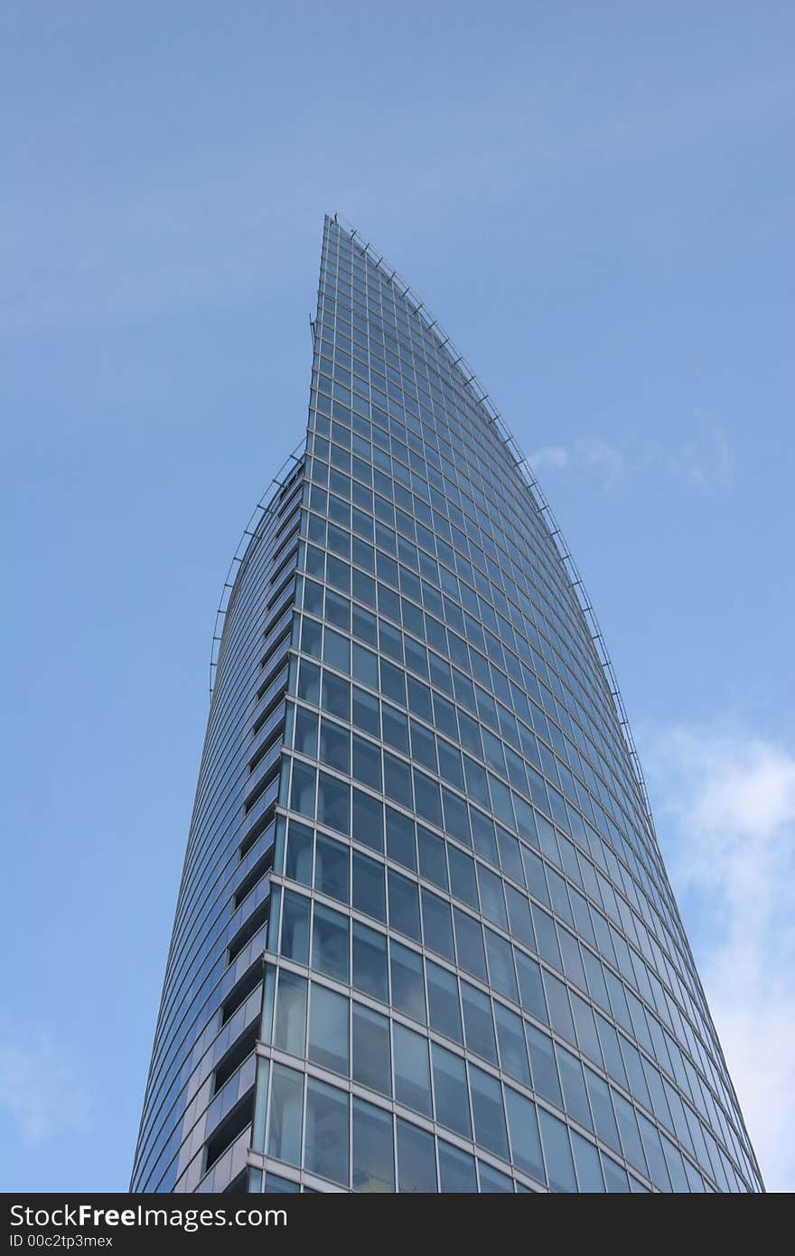 Office Building against the cloudy sky