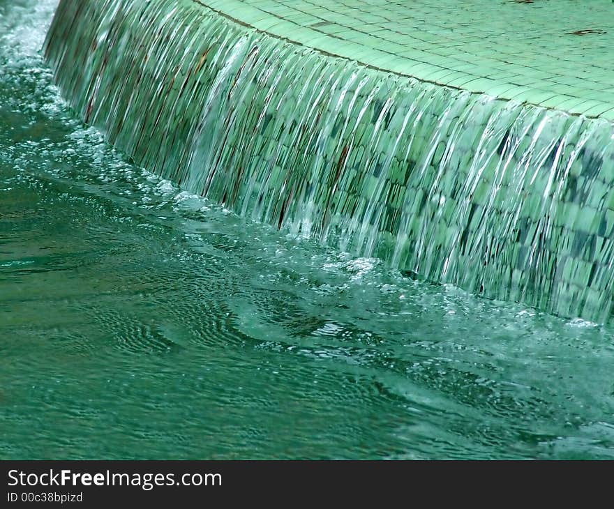 Waterfall Fountain in public park