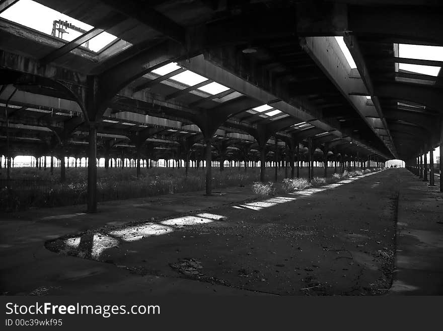 Abandoned railroad platform at Liberty State Park, NJ. Abandoned railroad platform at Liberty State Park, NJ