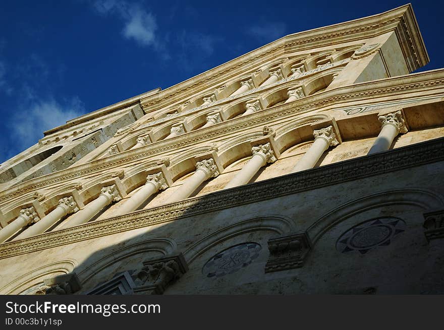 The Duomo of Cagliari, cathedral facade. The Duomo of Cagliari, cathedral facade