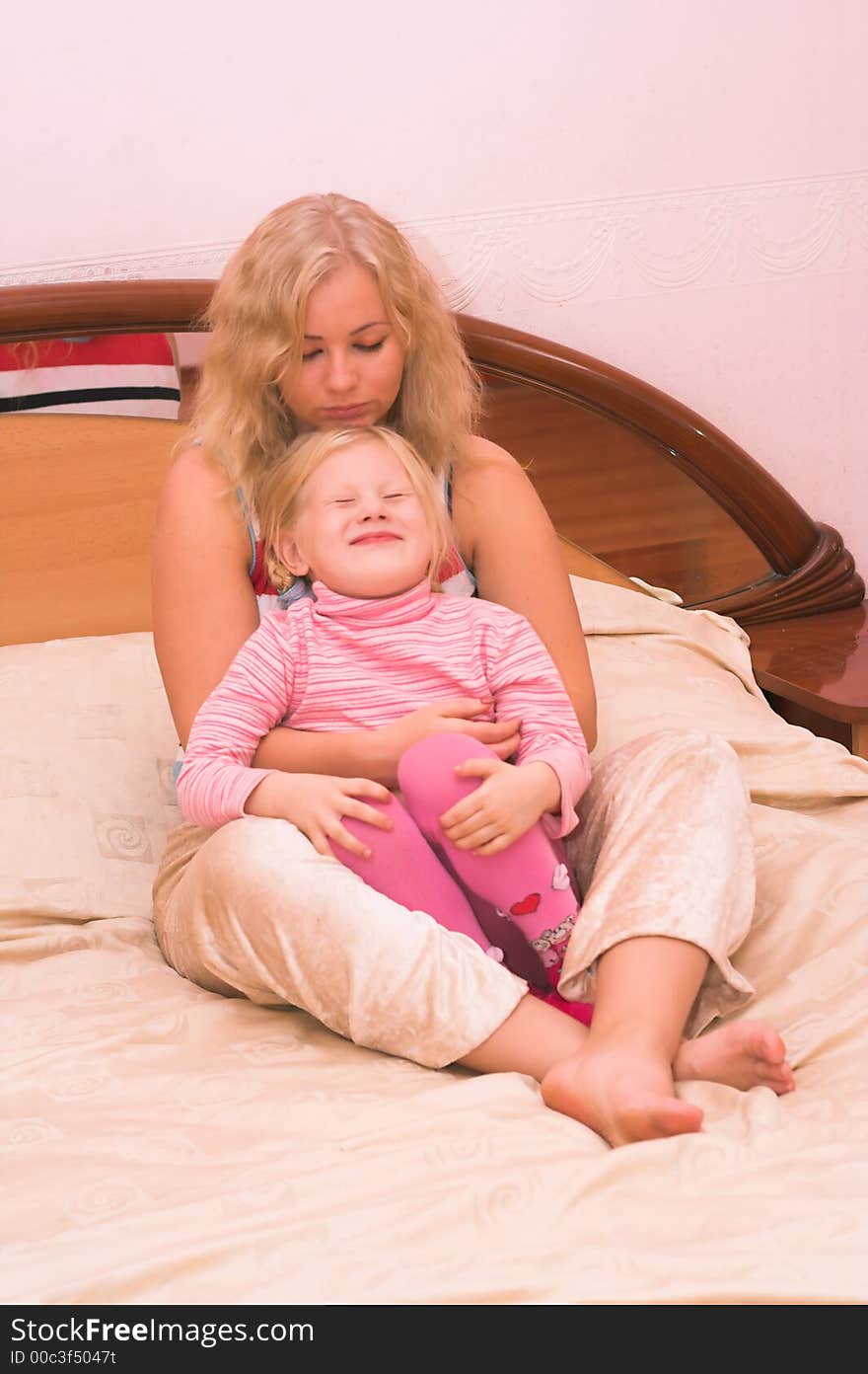 Portrait of mother with the daughter. Portrait of mother with the daughter