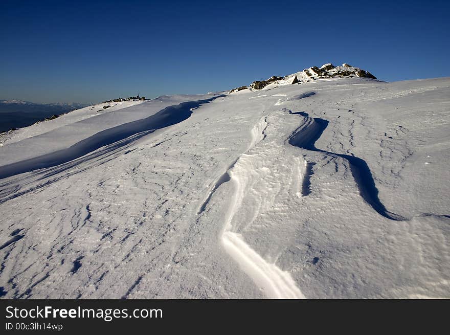 Snow sculpture, on pelister mountain