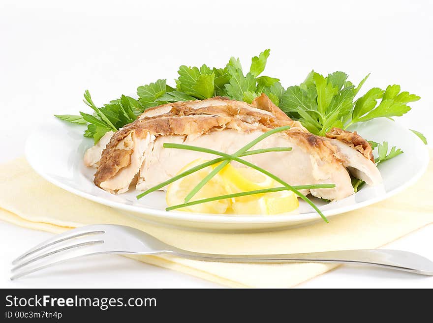 Serve cold lemon chicken