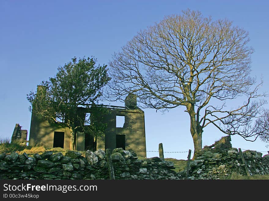 Abandoned house in the irish sea