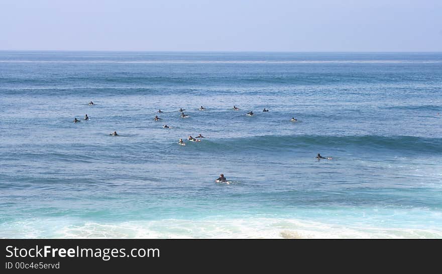 This is a landscape photo of surfers at Windandsea Beach in La Jolla, California. This is a landscape photo of surfers at Windandsea Beach in La Jolla, California