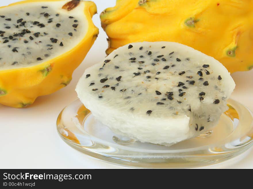 Pitahaya - tasty tropical fruit. Has sweet juicy pulp. Pitahaya - tasty tropical fruit. Has sweet juicy pulp.