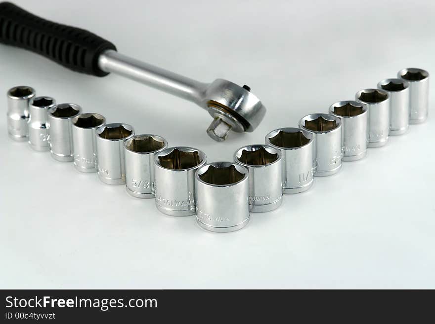 Socket Wrench With Sockets