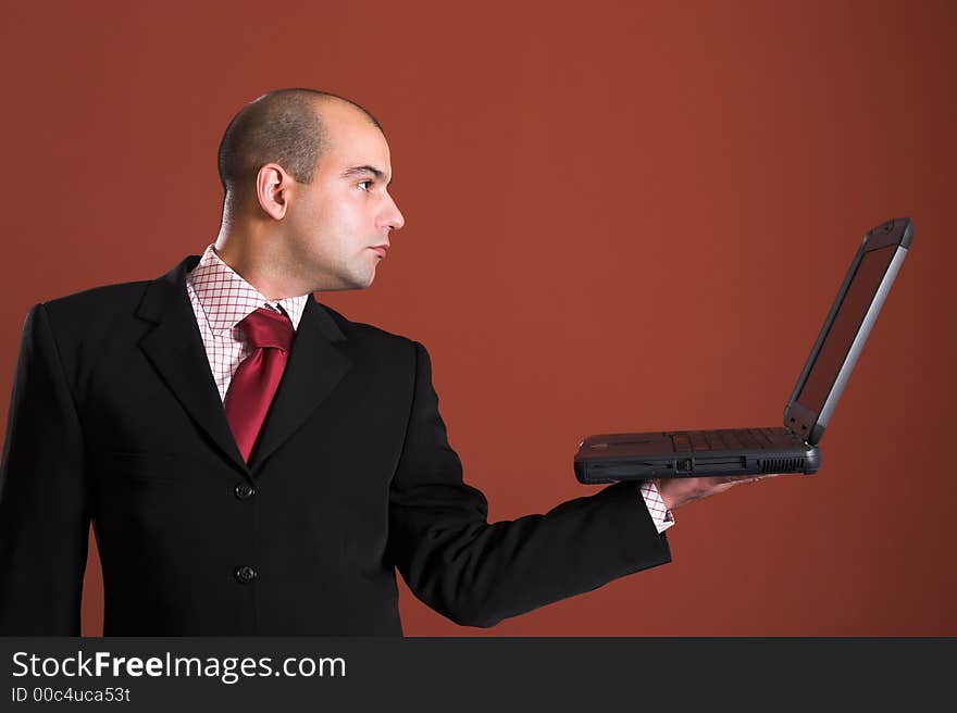 A Businessman with laptop