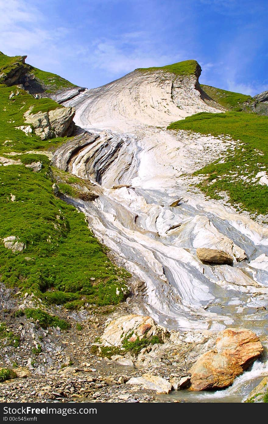 Nice mountain river in the summertime – outdoor