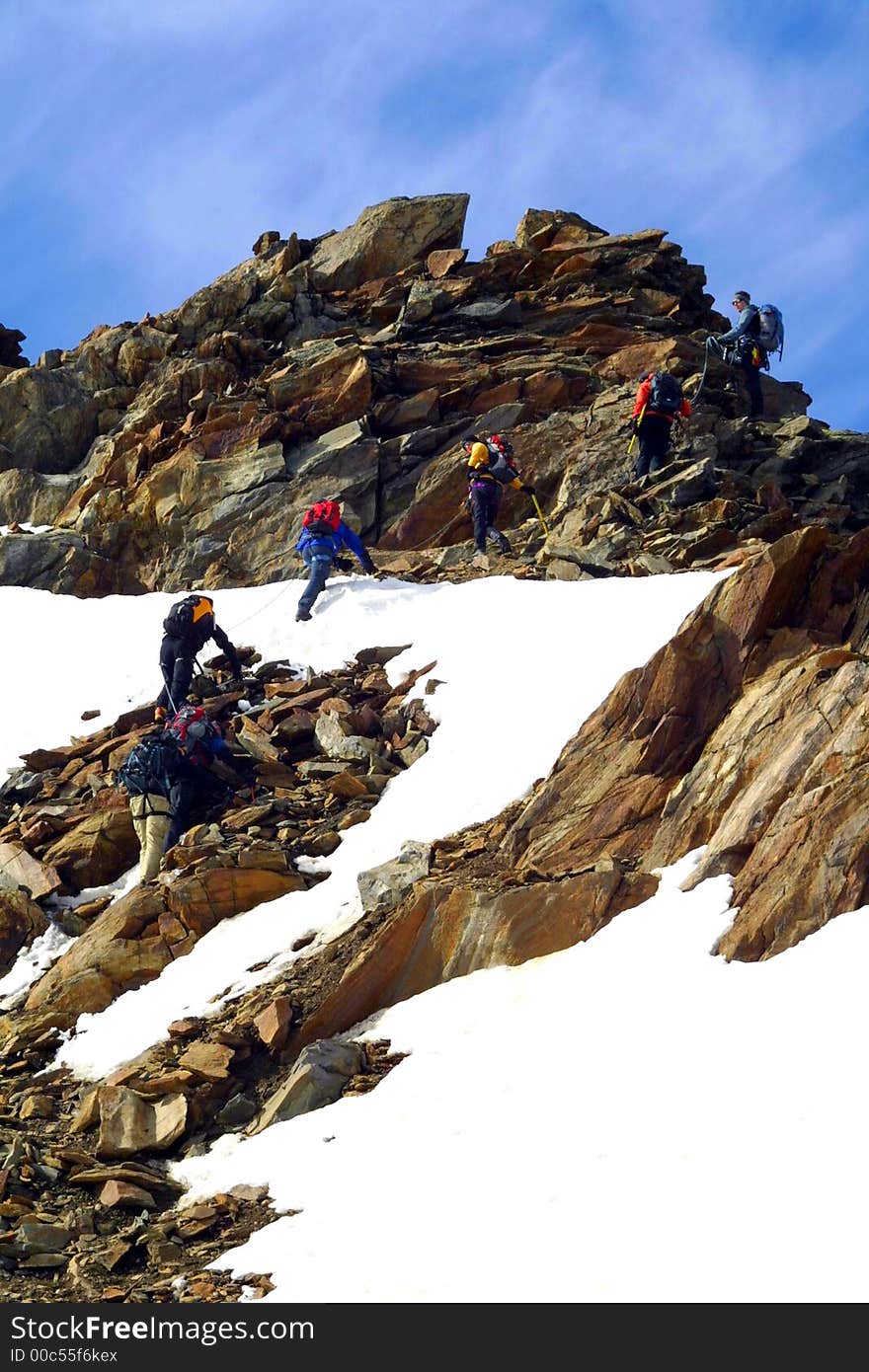 Ice climbing group