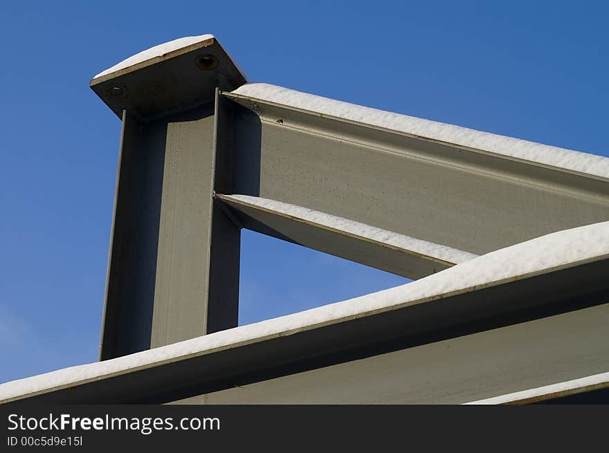 Close-up of an element of metal construction. Close-up of an element of metal construction