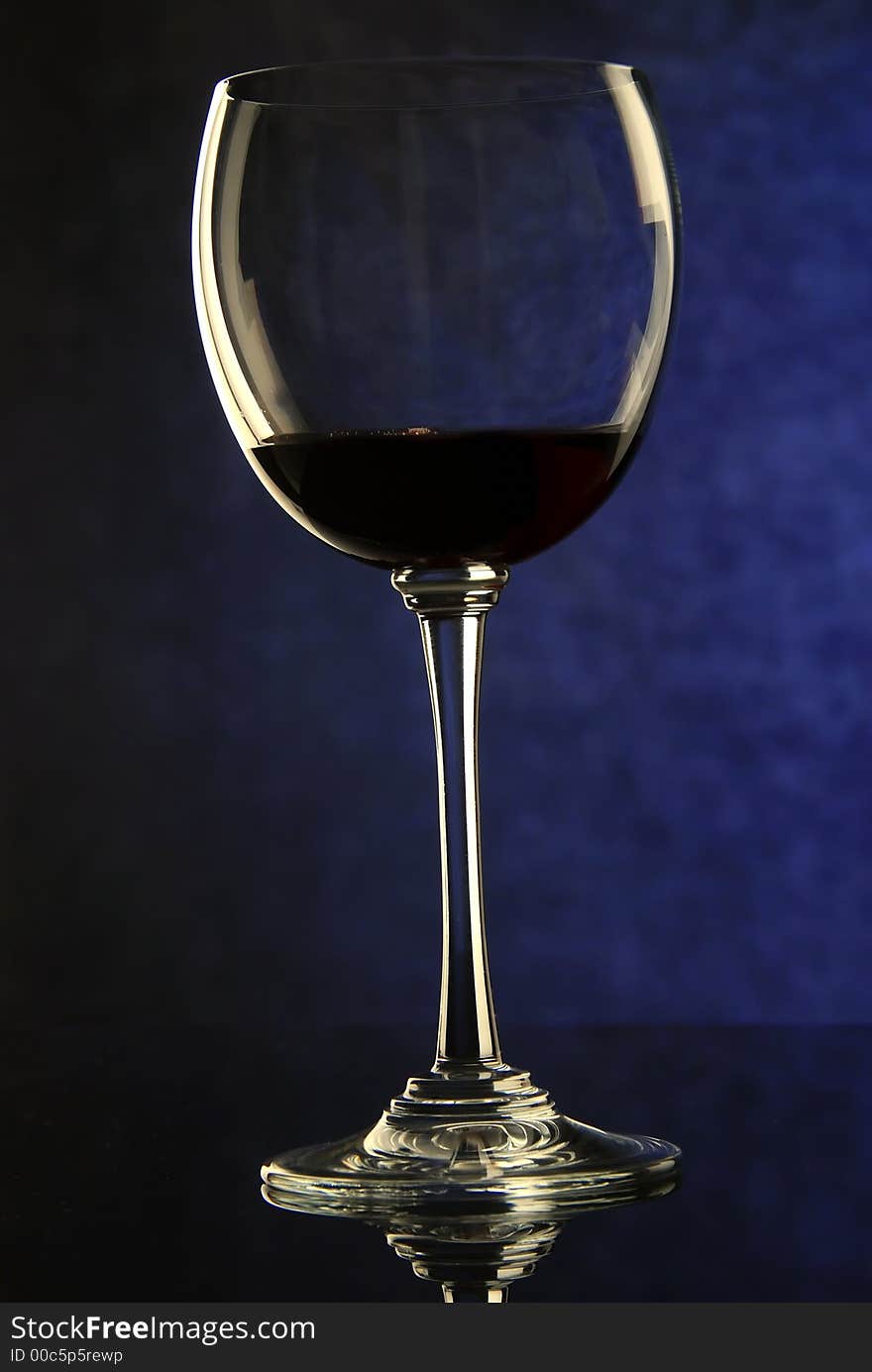 Glass of wine, photo shooting in studio. Glass of wine, photo shooting in studio