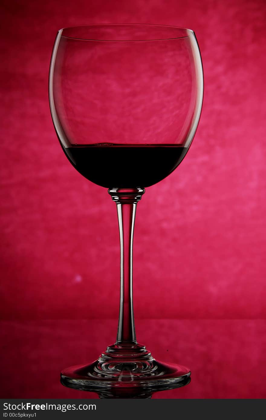 Glass of wine, photo shooting in studio. Glass of wine, photo shooting in studio