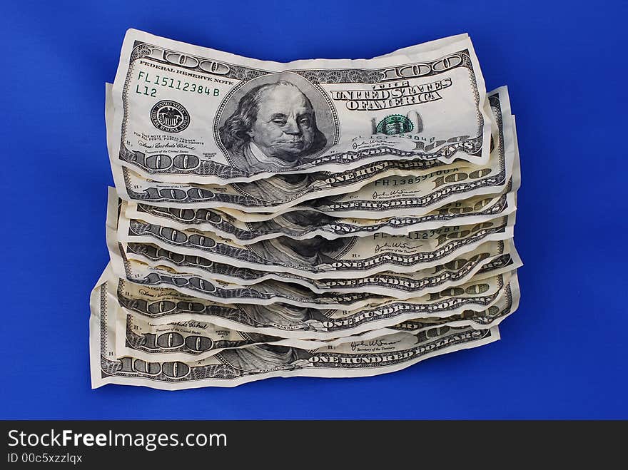 American dollars in different wievs