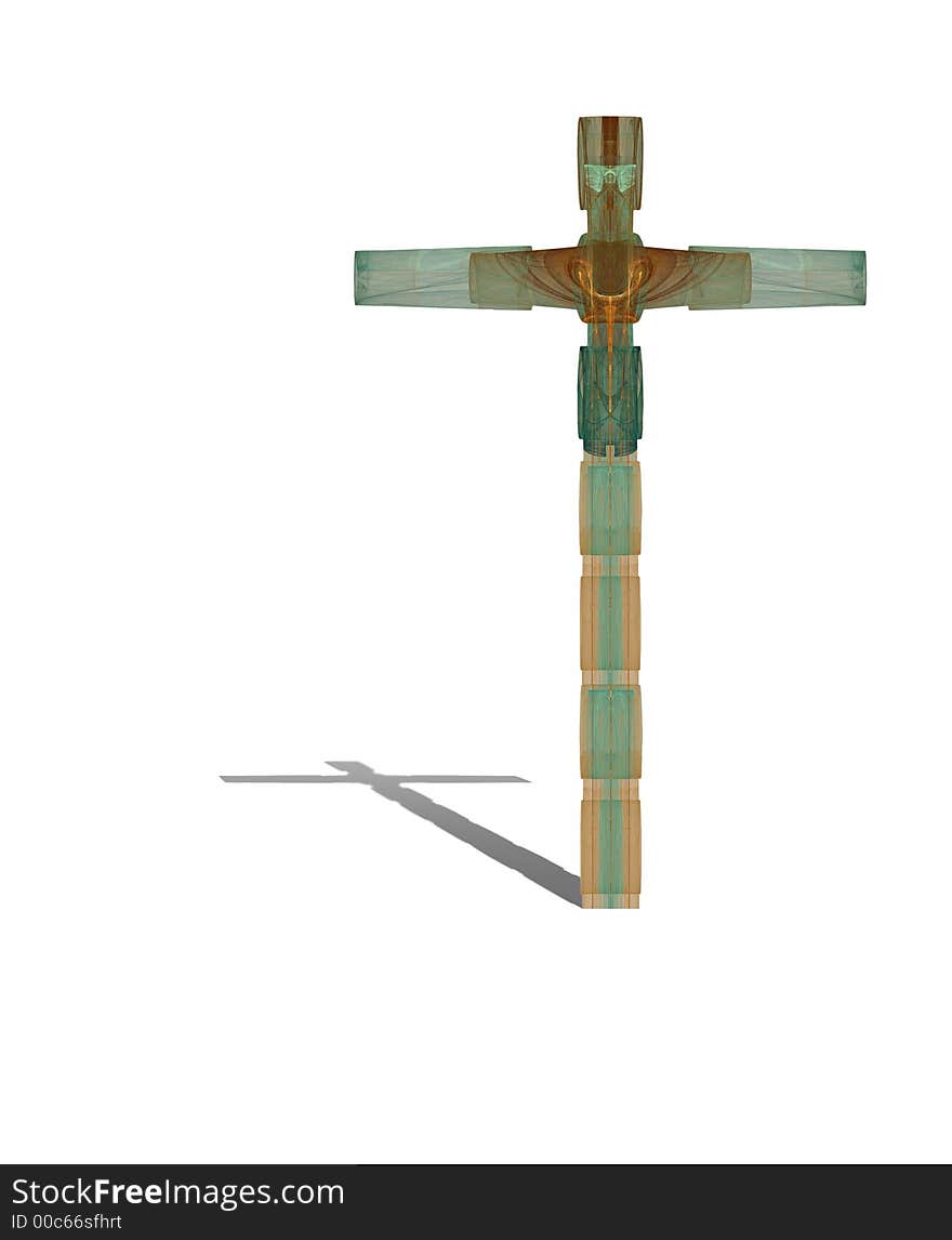 Ornate Cross with symbolic blood pool at base