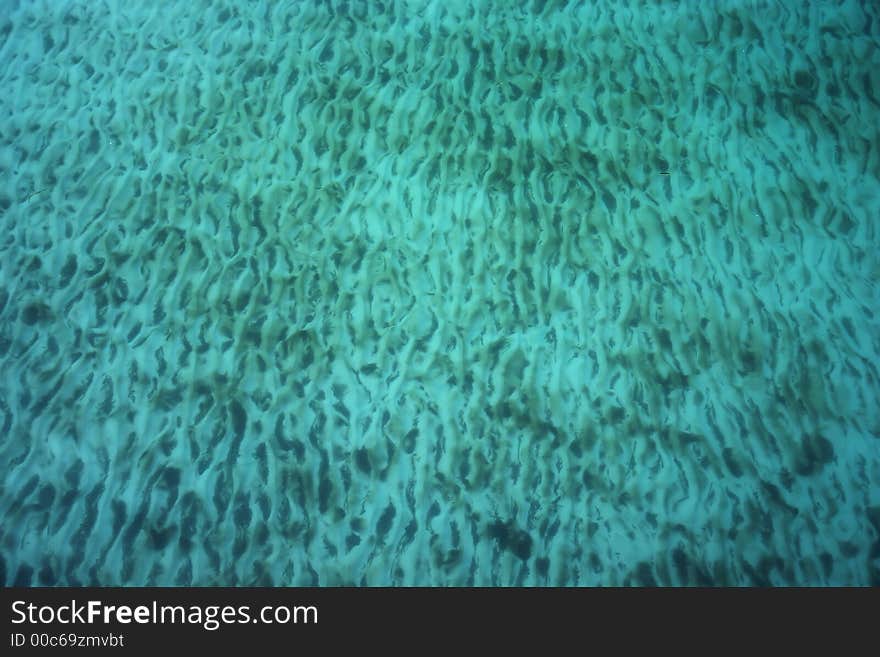 Some sand dunes below the water surface. Some sand dunes below the water surface