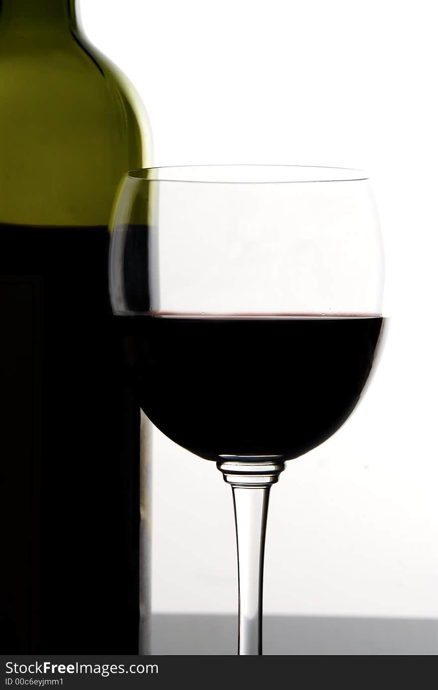 Glass of wine, photo shooting in studio. Glass of wine, photo shooting in studio