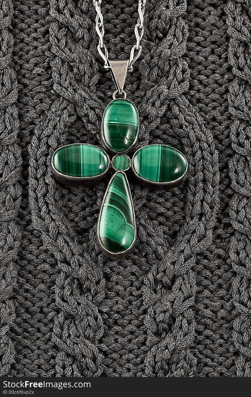 Stylized under fourleafed clover female gem on a background of traditional Irish ornament. Stylized under fourleafed clover female gem on a background of traditional Irish ornament